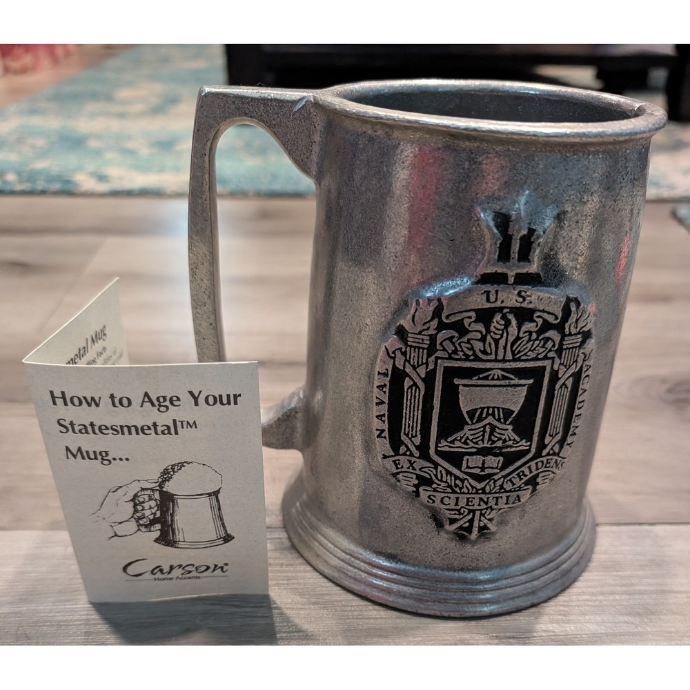 US NAVAL ACADEMY Pewter 2012 Stein Mug Handmade in USA United States